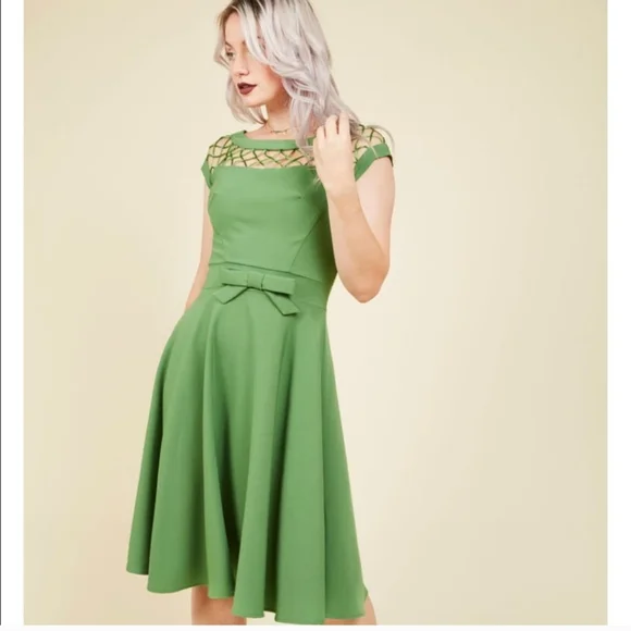 Tatyana | Dresses | Tatyana Pinup Girl Alika Circle Green Retro Dress Xs |  Poshmark